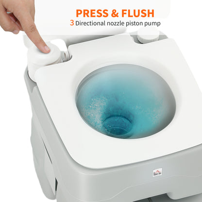 Toilette portable de camping rinçable avec réservoirs 20L