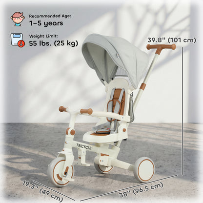 Tricycle évolutif 9-en-1 avec harnais de sécurité