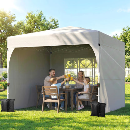 Tente de jardin escamotable UPF 50+ avec 3 parois