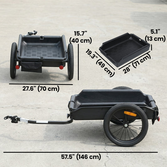 Remorque vélo cargo roues 16 po à dégagement rapide
