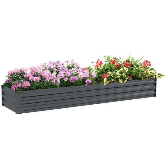  240x60x30cm Galvanized Steel Raised Garden Bed