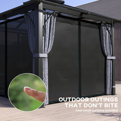 Gazebo toit rigide 10' x 10' polycarbonate double niveau