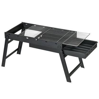 Barbecue au charbon portable avec bassin amovible pliant