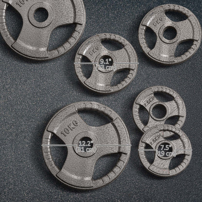 Ensemble de disques de musculation poignées — Lot de 6