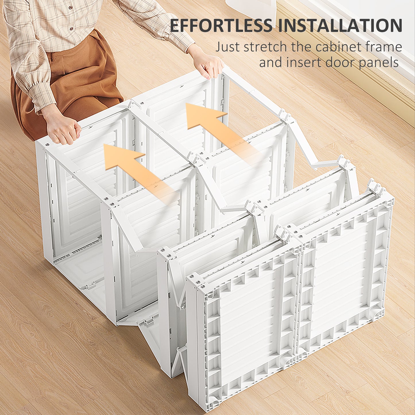 Penderie pliable modulaire avec rangements cubes et tringles