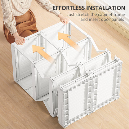 Penderie pliable modulaire avec rangements cubes et tringles