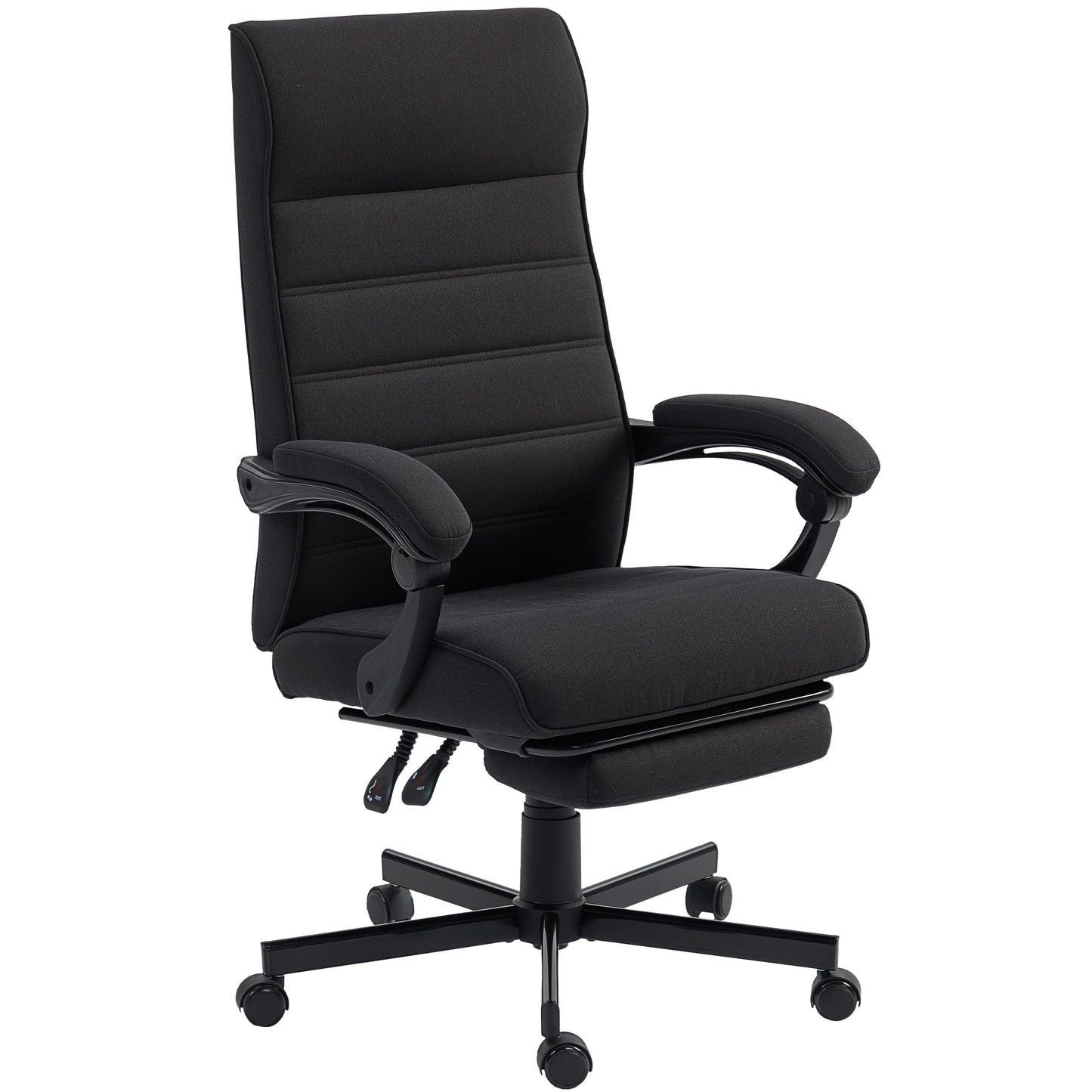 Chaise de bureau dossier haut inclinable avec repose-pieds