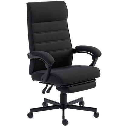 Chaise de bureau dossier haut inclinable avec repose-pieds
