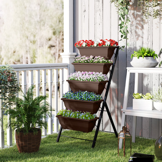 Jardinière étagée 5 étages avec support