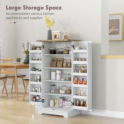 Armoire garde-manger style campagnard 5 niveaux