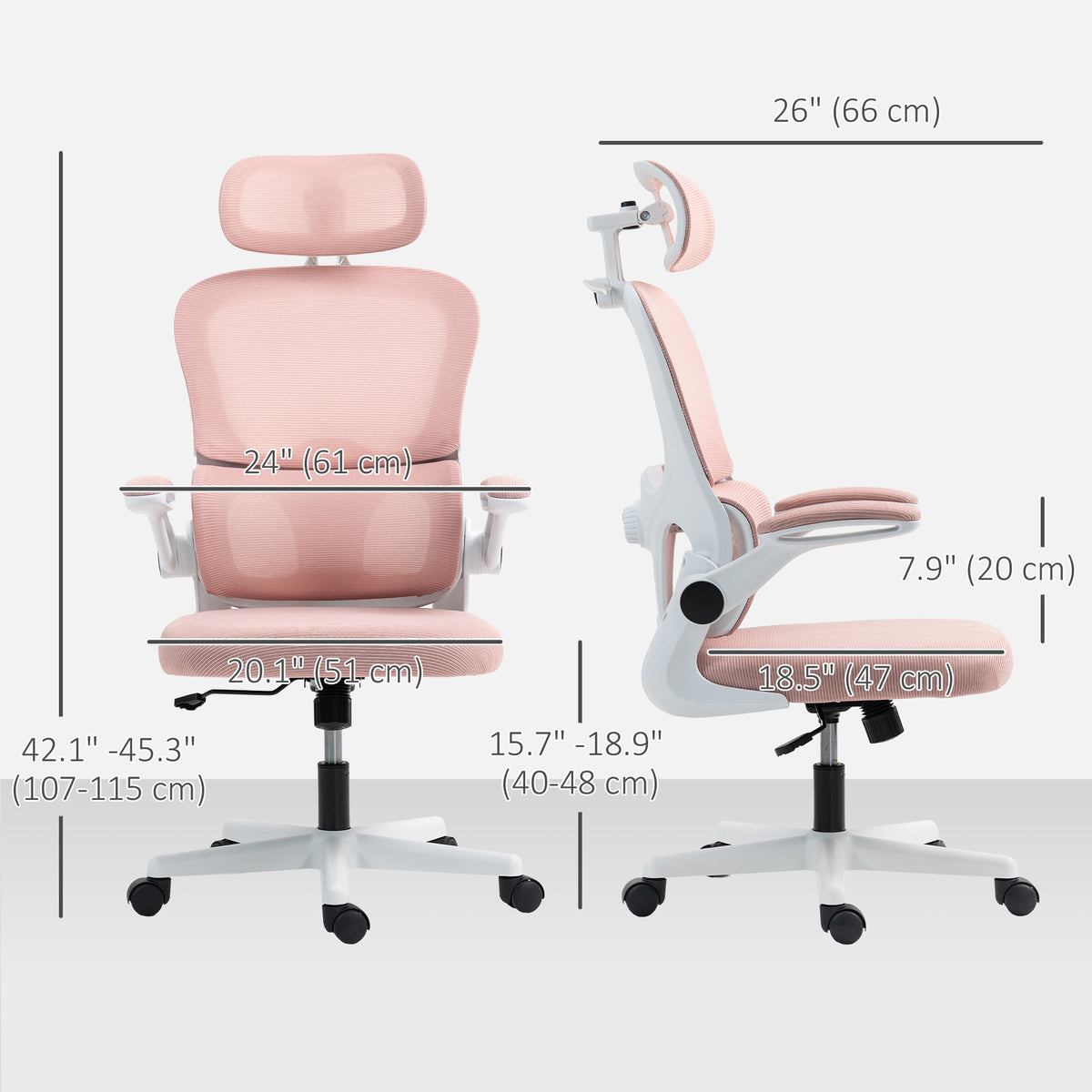Chaise de bureau ergonomique en maille avec support lombaire