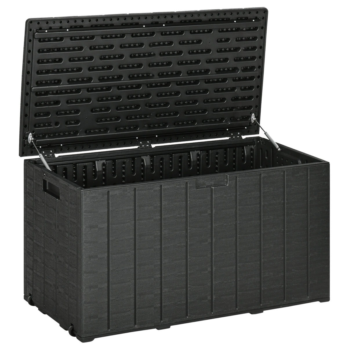 Coffre de rangement jardin 306 L étanche — noir