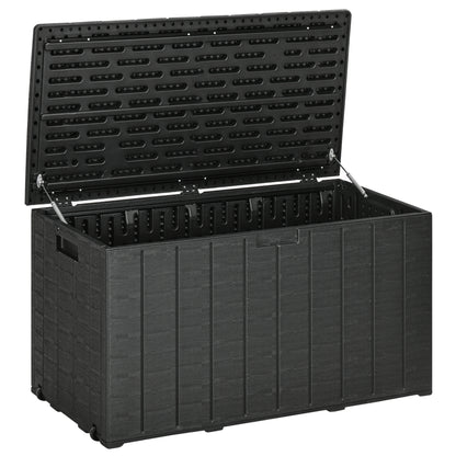 Coffre de rangement jardin 306 L étanche — noir