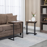 Tables gigognes industrielles en C, lot de 3