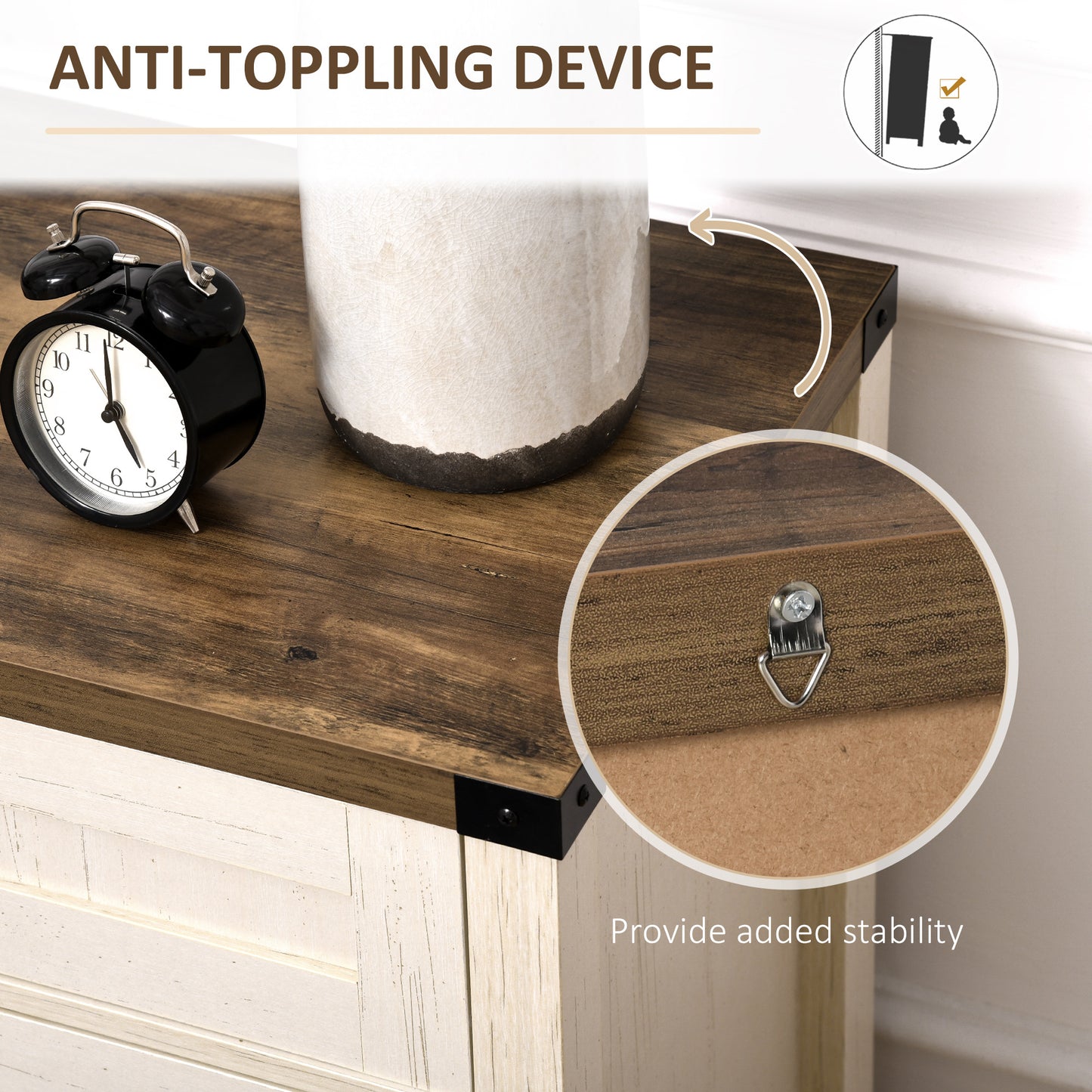 Armoire cuisine portes grange rustiques 2 portes