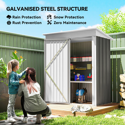 Remise de rangement acier lean-to ajustable 152x91x183cm