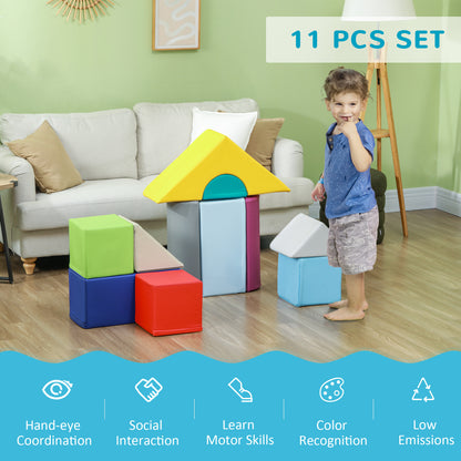 Blocs de jeu en mousse doux 11 pièces pour bambins
