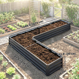Bac de jardin surélevé L 208 cm acier galvanisé
