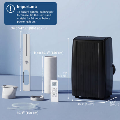 Climatiseur portable 5-en-1 14000 BTU WiFi