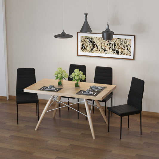 Chaises de salle à manger modernes en similicuir — Lot de 4