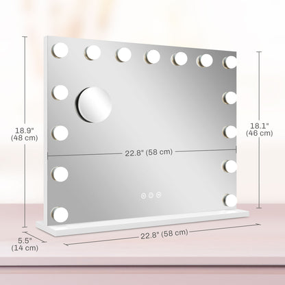 Miroir de maquillage Hollywood DEL 3 modes d'éclairage
