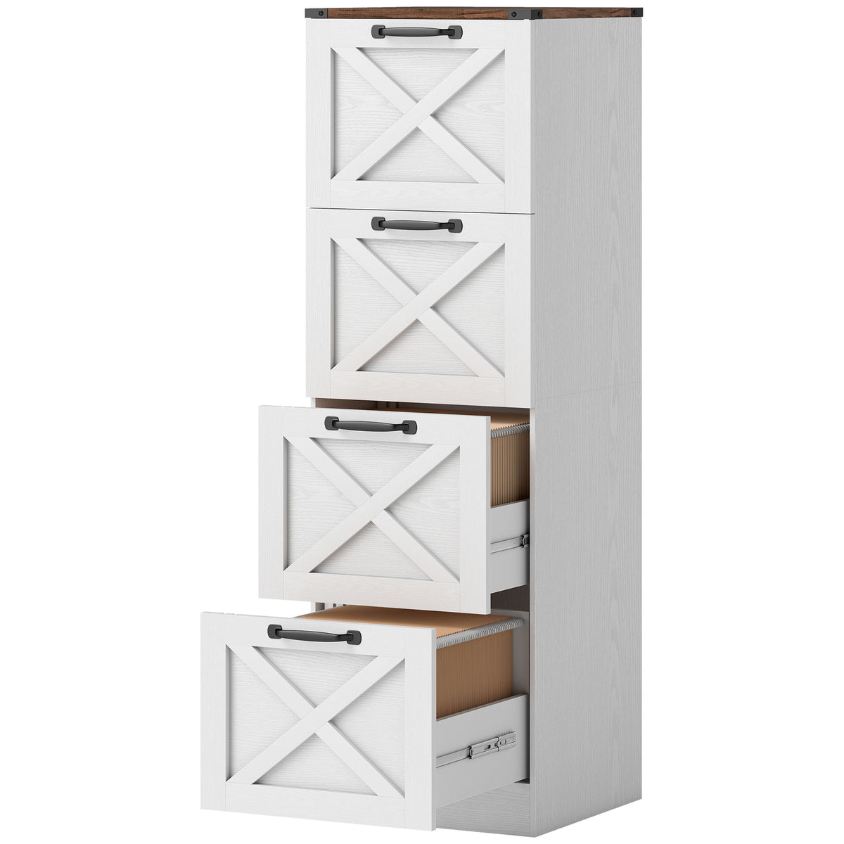Classeur vertical style fermette 3 tiroirs