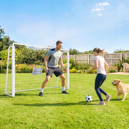 But de soccer avec cadre en acier