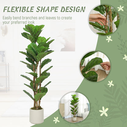 Faux figuier lyre artificiel branches ajustables