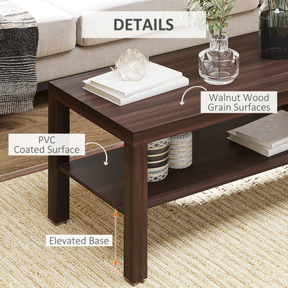 Table basse à deux niveaux en bois d'ingénierie
