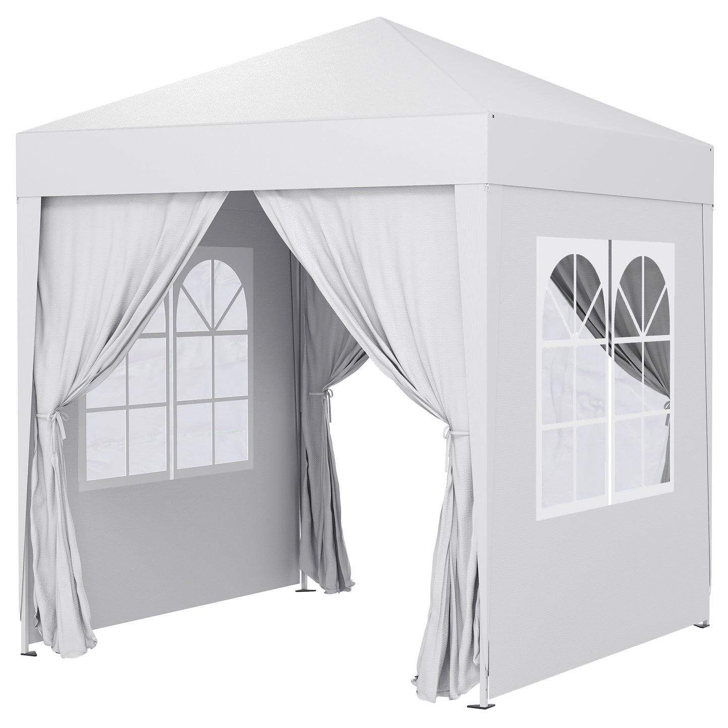 Tente de terrasse pop-up avec murs amovibles 2 m x 2 m