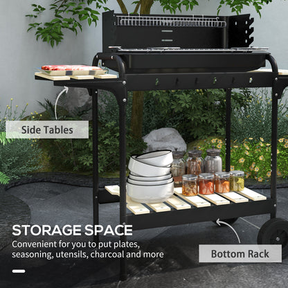 Barbecue au charbon portable avec hauteur ajustable