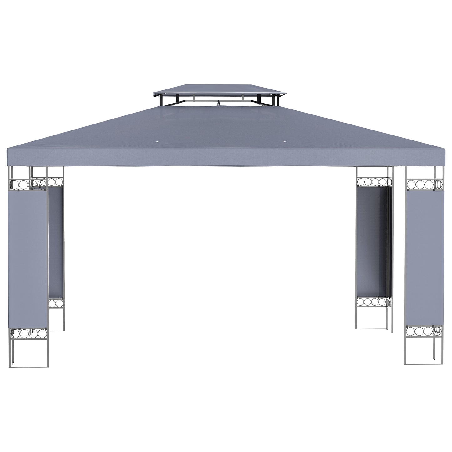 Gazebo extérieur double toit 305 x 396 cm