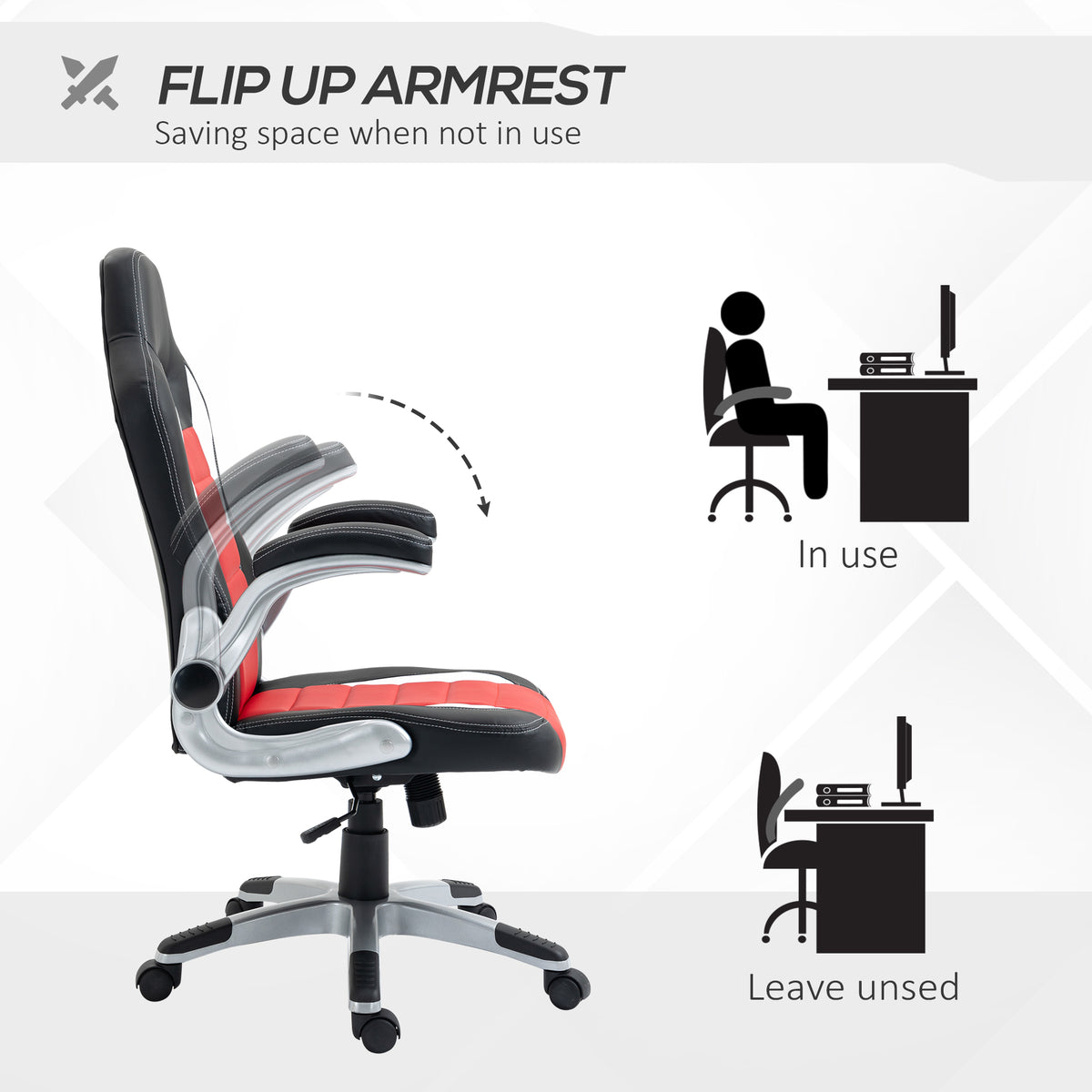 Chaise de bureau ergonomique de style course