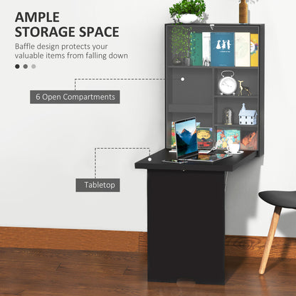 Bureau mural escamotable convertible multifonctionnel