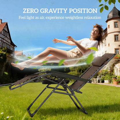 Chaises longues zéro gravité pliantes ensemble de 2