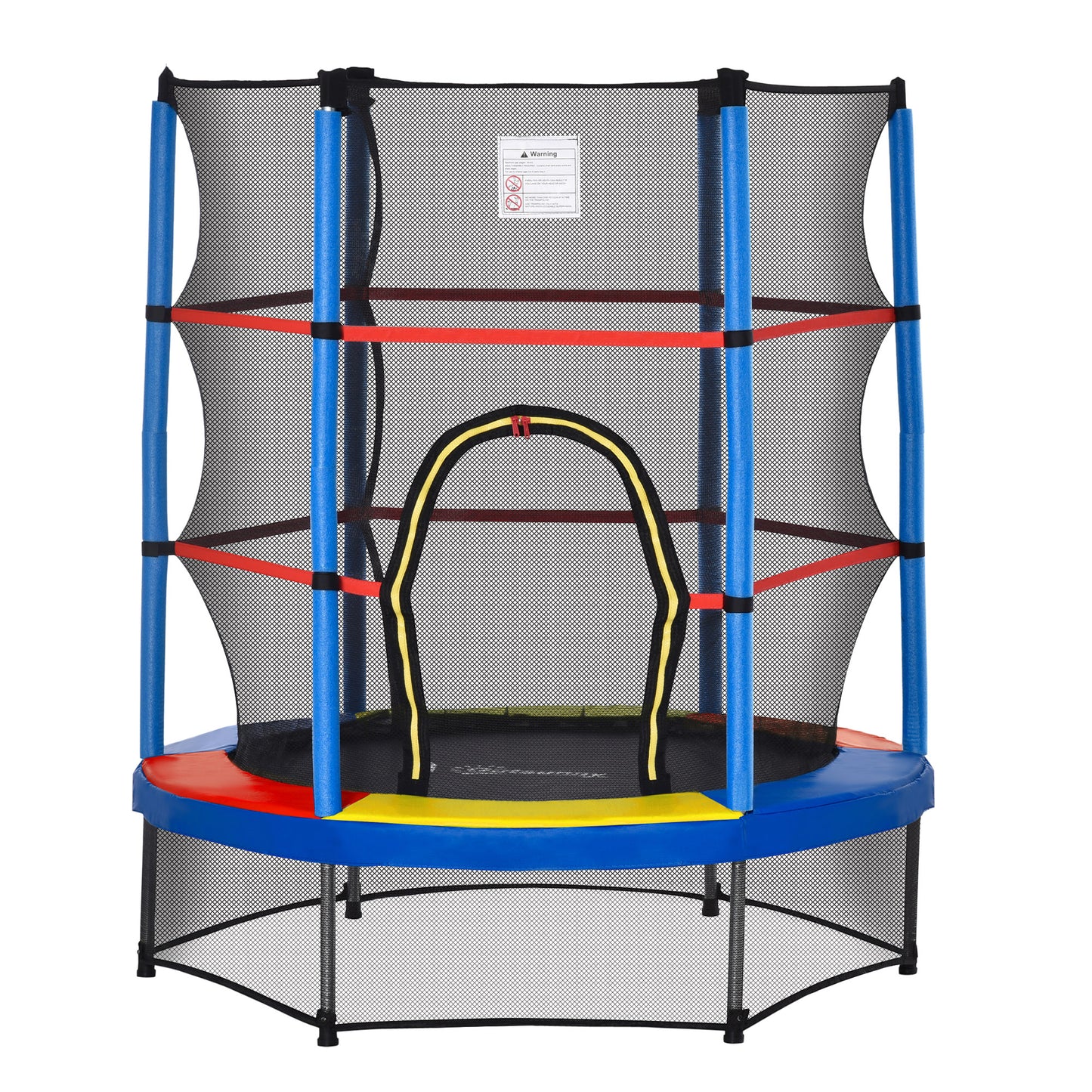 Trampoline enfant sans ressorts avec filet — multicolore