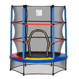 Trampoline enfant sans ressorts avec filet — multicolore