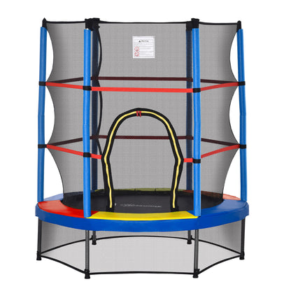 Trampoline enfant sans ressorts avec filet — multicolore