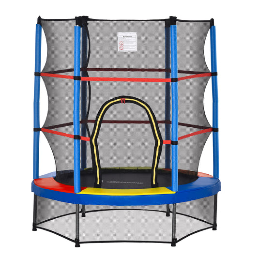 Trampoline enfant sans ressorts avec filet — multicolore