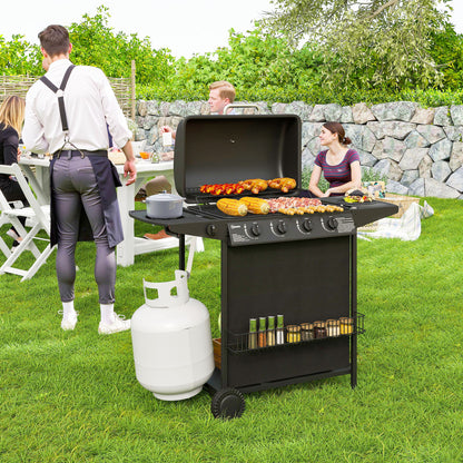 BBQ au propane 5 brûleurs avec brûleur latéral