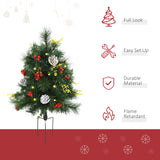 Sapin de Noël artificiel pré-éclairé 76 cm — lot de 2
