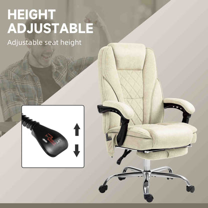 Chaise bureau massage inclinable avec repose-pieds ajustable