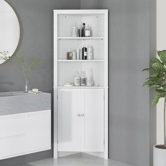 Meuble de rangement d'angle pour salle de bain