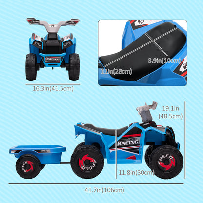 VTT électrique enfant 6V avec remorque