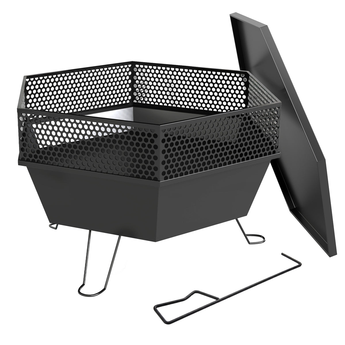 Foyer de feu pliable 20 po avec couvercle