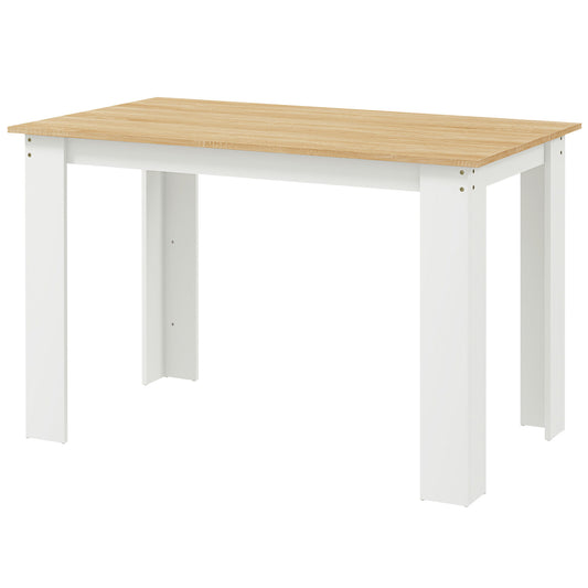 Table de Cuisine 119 cm pour 4-6 Personnes Aosom - Bois d'Ingénierie