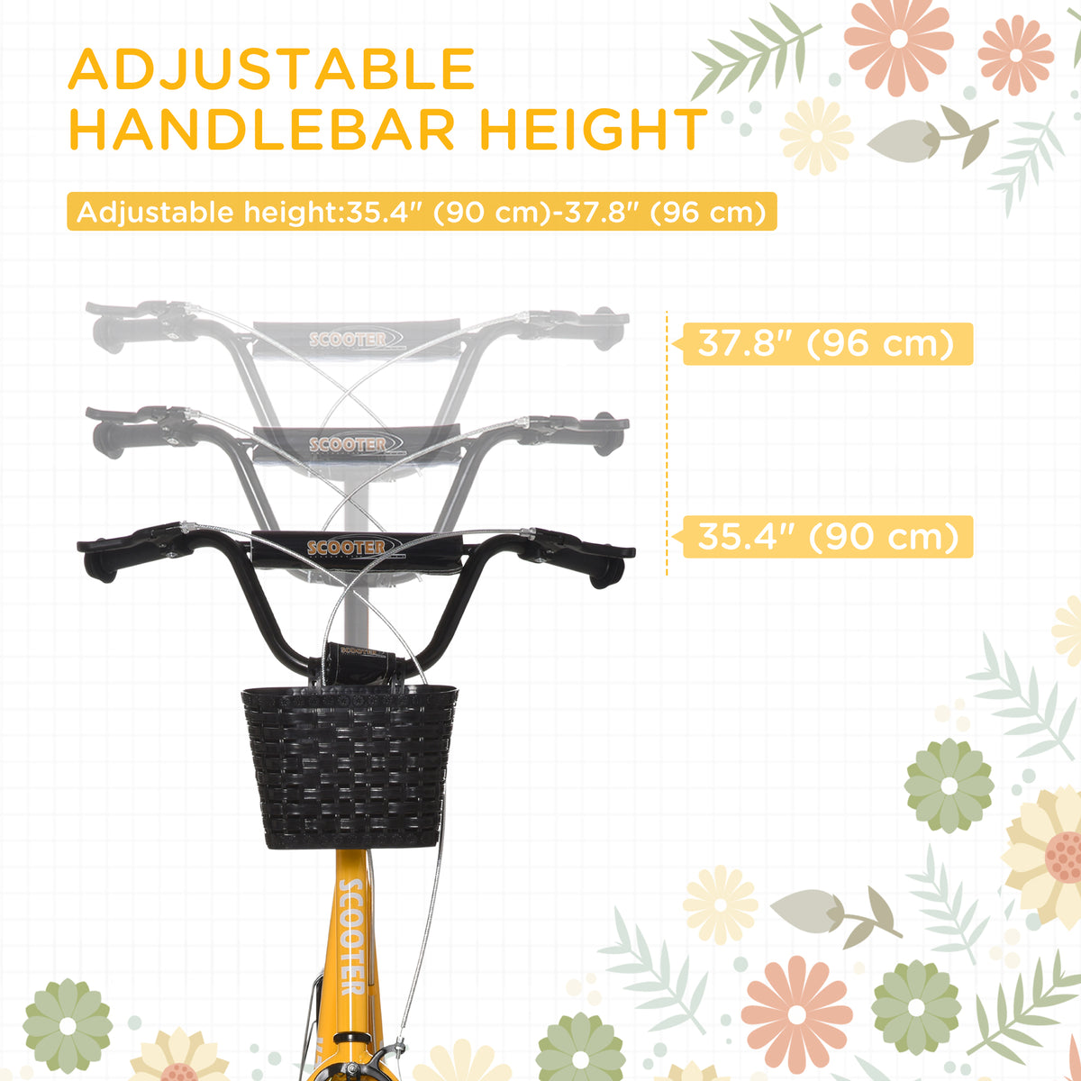 Trottinette pour enfants avec guidon réglable