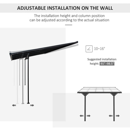 Pergola gazebo extérieur 3 x 3 m — aluminium