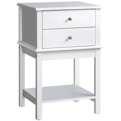 Table d'appoint moderne avec tiroirs et étagère de rangement