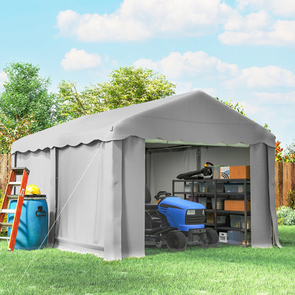 Abri de jardin portable toile imperméable 396 x 305 cm